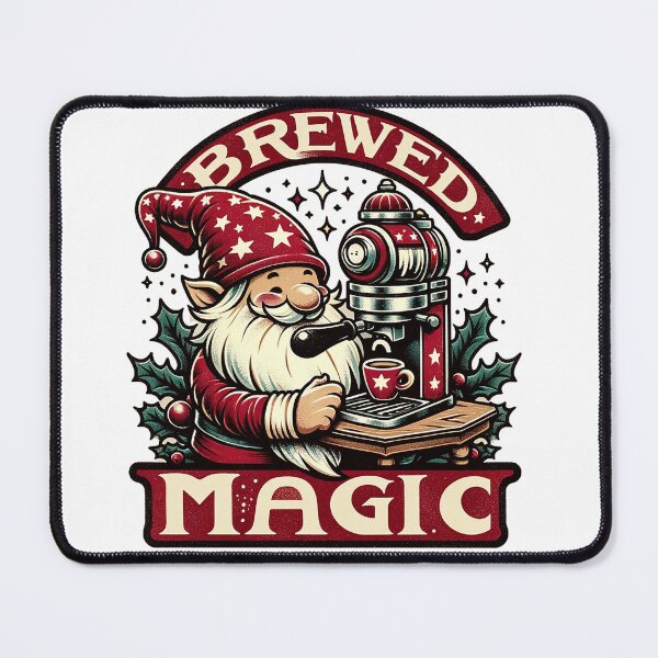 Item preview, Brewed Magic - Vintage Gnome Espresso designed and sold by PixelProphets.