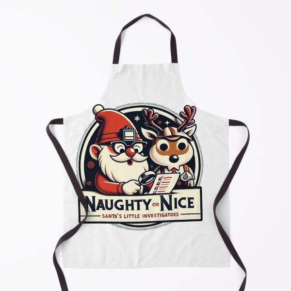 Item preview, Naughty or Nice Detectives - Gnome and Reindeer designed and sold by PixelProphets.