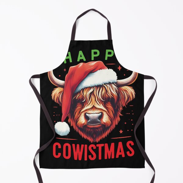 Item preview, Highland Cow Happy Cowistmas Christmas Cow design designed and sold by SideKickCreates.