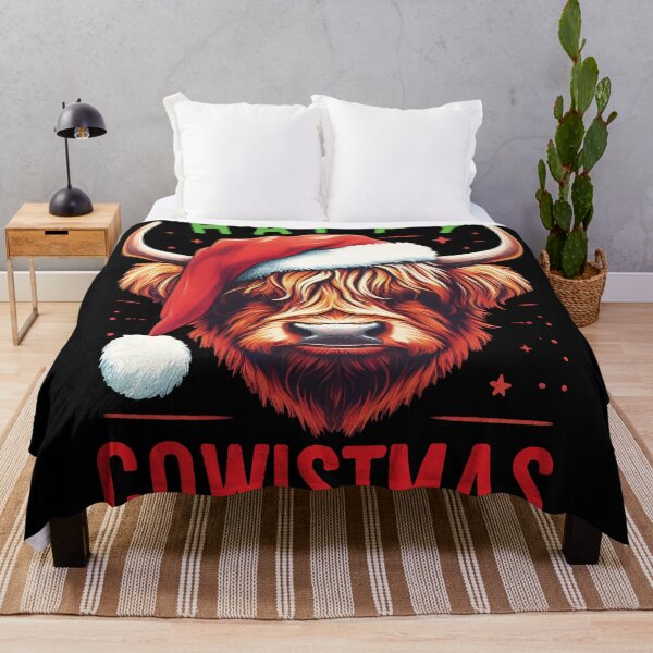 Item preview, Highland Cow Happy Cowistmas Christmas Cow design designed and sold by SideKickCreates.