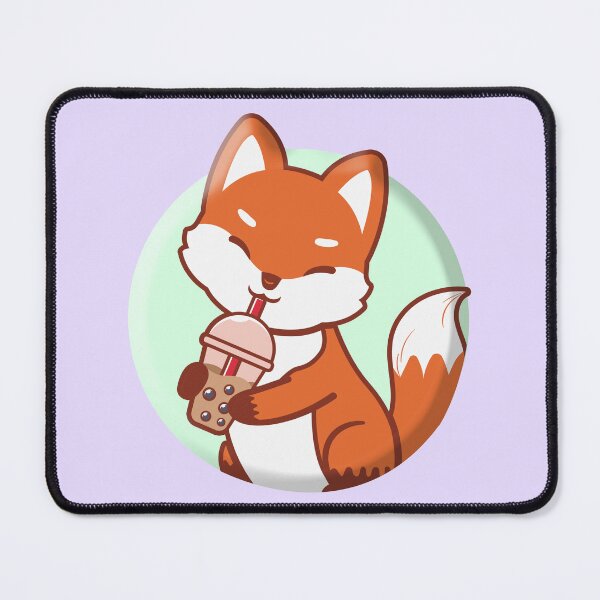 Item preview, Fox Cute Drinking Boba designed and sold by franktact.