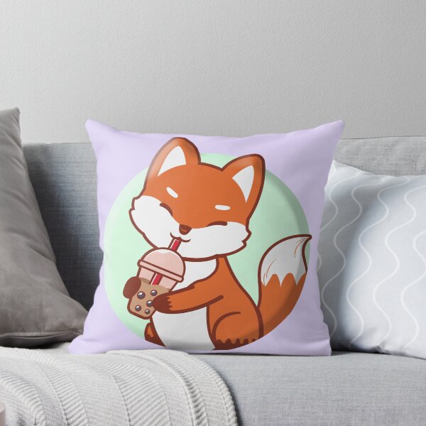 Item preview, Fox Cute Drinking Boba designed and sold by franktact.