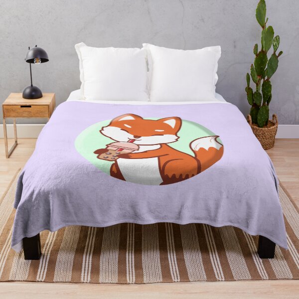 Item preview, Fox Cute Drinking Boba designed and sold by franktact.