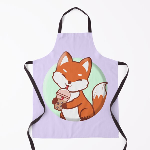 Item preview, Fox Cute Drinking Boba designed and sold by franktact.