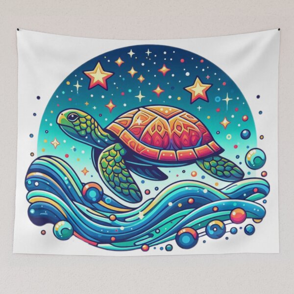 Item preview, Magical Turtle Floating in The Milkyway designed and sold by FuzyFriendHaven.