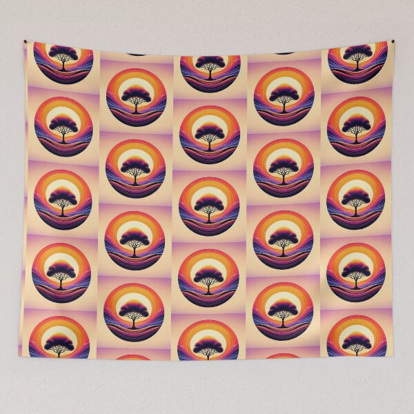 Item preview, Elegant Tree At Sunset: Fusion Of Nature And Minimalism designed and sold by LIAMRIVIERART.