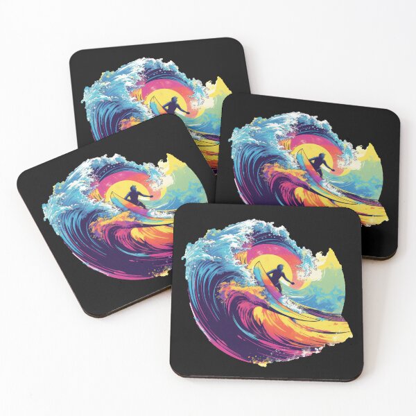 Item preview, Wave of passion: A colorful surfing dream becomes reality designed and sold by WallGemsArt.