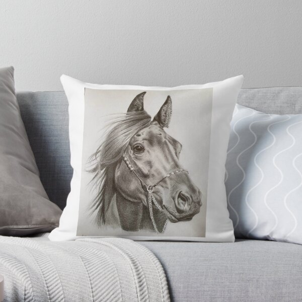 Arab horse Throw Pillow