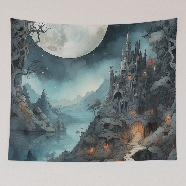 Item preview, Fantasy Landscape No. 1, Akelarre designed and sold by AkelarreDesigns.