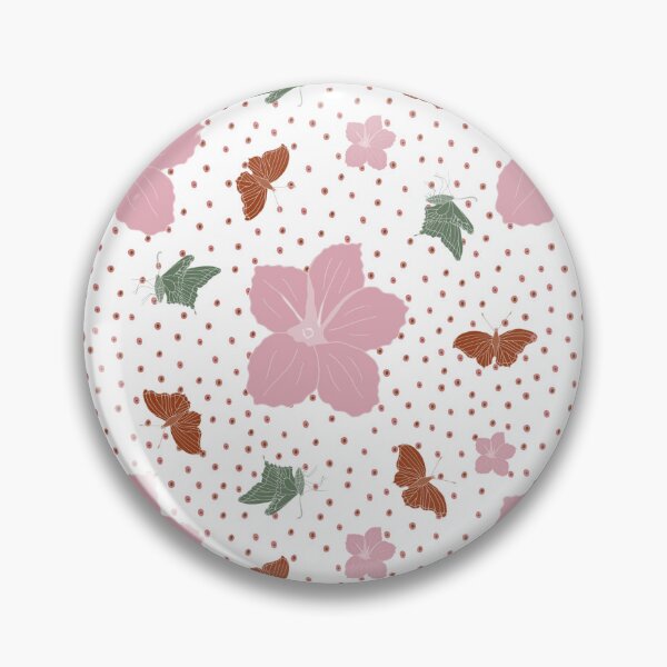 Item preview, Festive Christmas flower and butterflies - pink white designed and sold by SerahO.