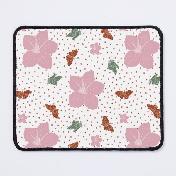 Item preview, Festive Christmas flower and butterflies - pink white designed and sold by SerahO.