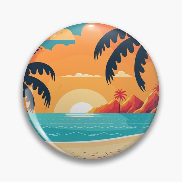 Item preview, Sunset By The Tropical Summer Beach designed and sold by Vector Scout Lab.