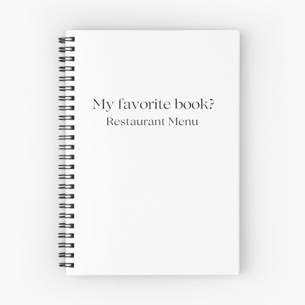 Item preview, My favorite book? Restaurant Menu designed and sold by Delilust.