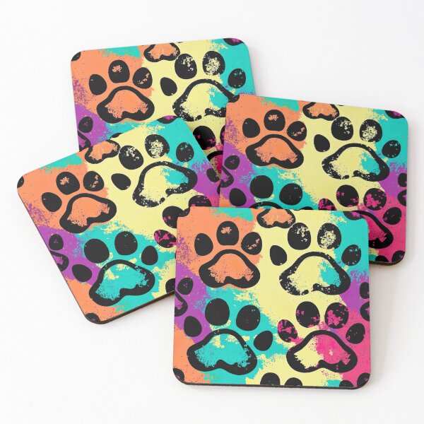 Item preview, Paw Watercolor Colorful Pattern designed and sold by witch-night.