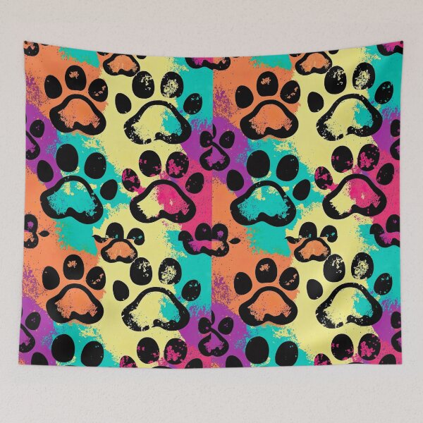 Item preview, Paw Watercolor Colorful Pattern designed and sold by witch-night.