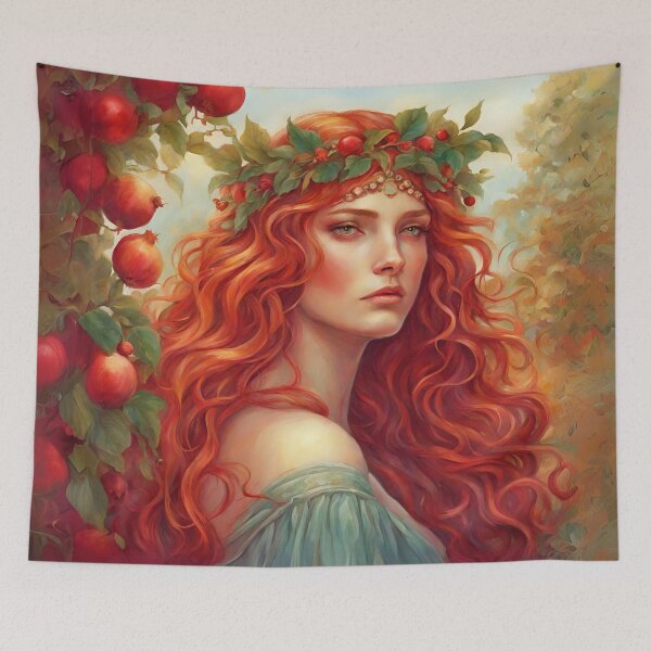 Item preview, Art Drawing of Goddess Persephone Lore Olympus Fanart designed and sold by TheLocoShop.