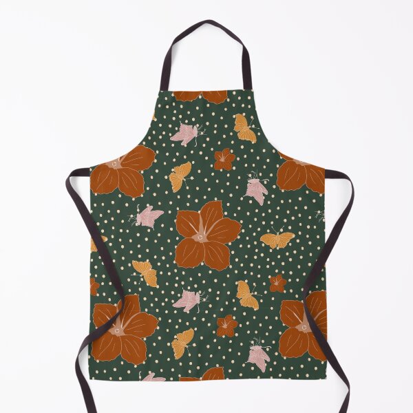 Item preview, Festive Christmas flower and butterflies - green orange designed and sold by SerahO.