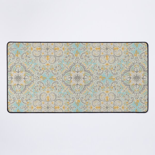 Item preview, Gypsy Floral in Soft Neutrals, Grey & Yellow on Sage designed and sold by micklyn.