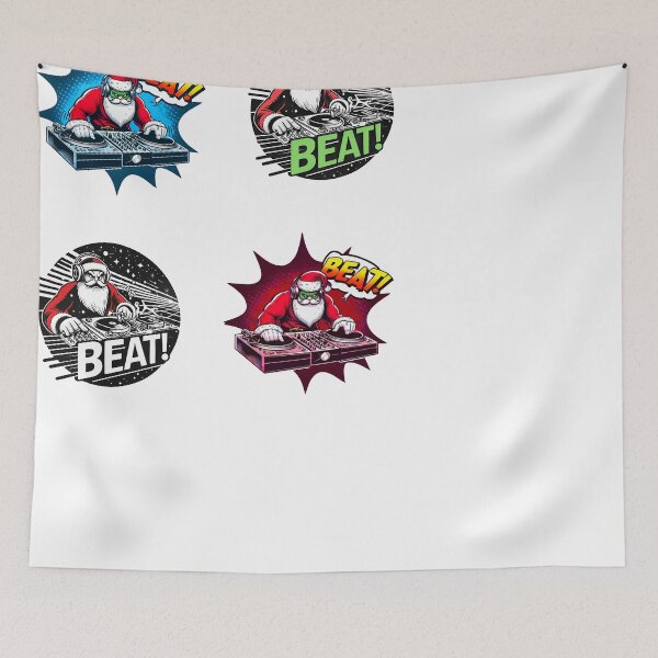 Item preview, Festive Santa Cluas DJ Funny Christmas Design designed and sold by SideKickCreates.