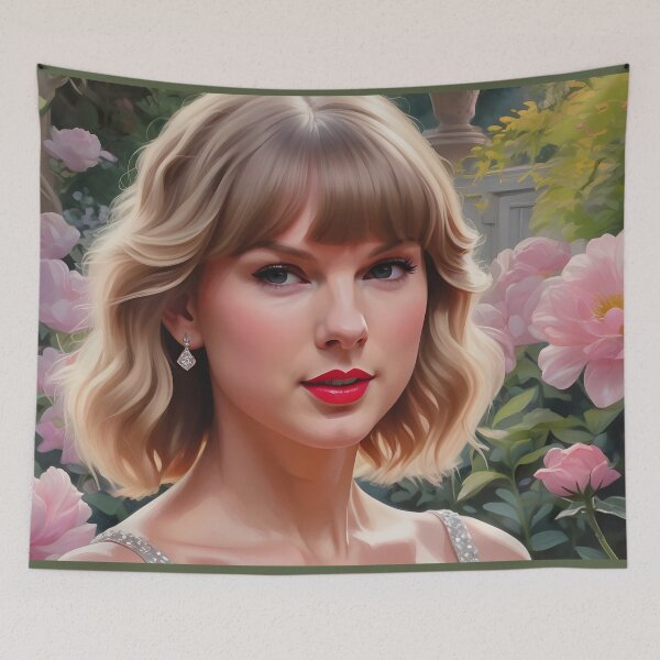 Item preview, Taylor Swift Garden Portrait Painting designed and sold by artvia.