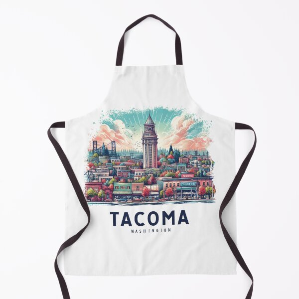 Item preview, Tacoma, Washington, Watercolor Illustration designed and sold by PaintMeWorld.