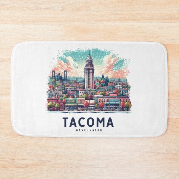 Item preview, Tacoma, Washington,  Watercolor Illustration designed and sold by PaintMeWorld.