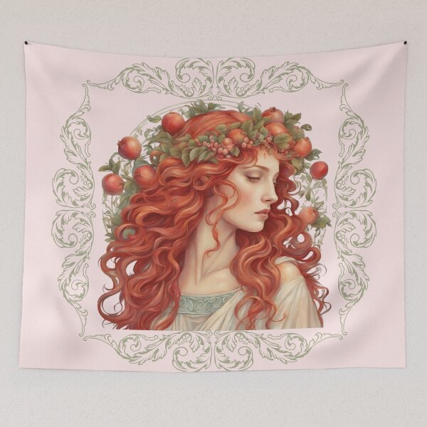 Item preview, Art Drawing of Goddess Persephone Lore Olympus Fanart designed and sold by TheLocoShop.
