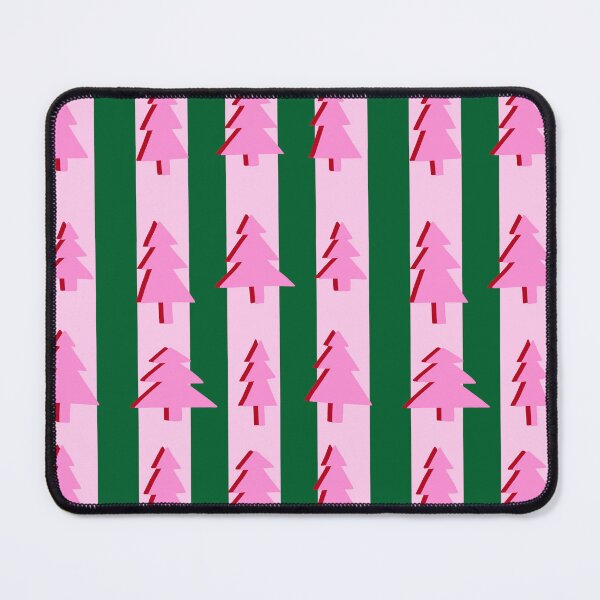 Item preview, Pink and Green Stripes with Pink Christmas Trees designed and sold by OneThreeSix.