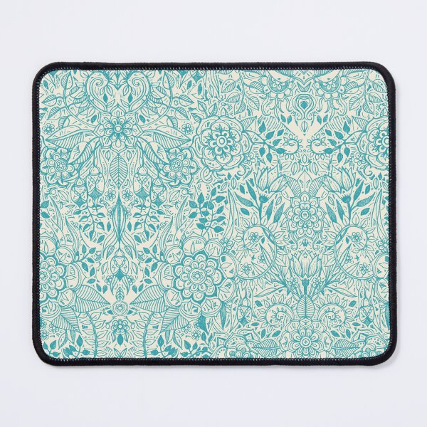 Item preview, Detailed Floral Pattern in Teal and Cream designed and sold by micklyn.