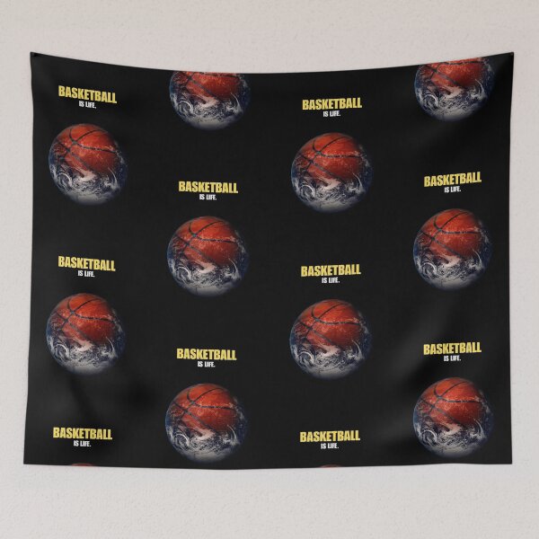 Item preview, Basketball is Life Earth Space Basket Motivational Quote designed and sold by hiunlimit.