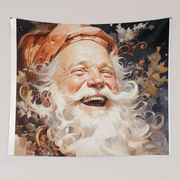 Item preview, Jolly Laughter of Santa - Festive Art Print designed and sold by SlayerOfKings.