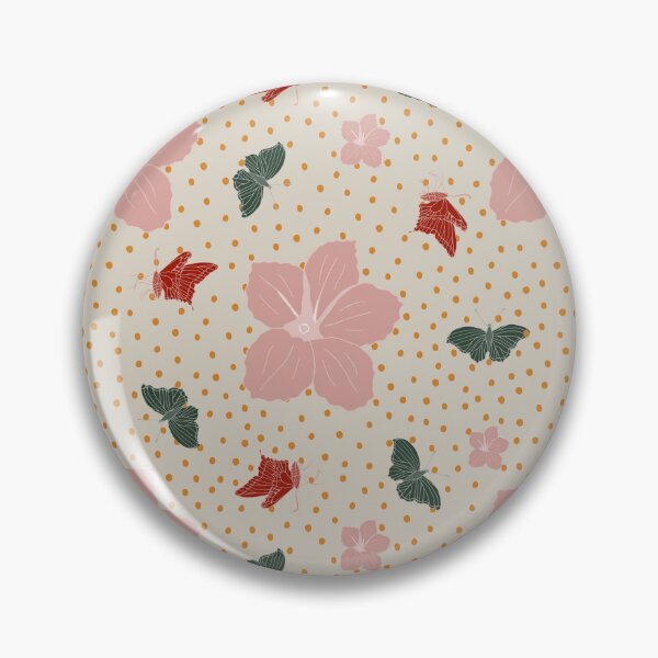 Item preview, Festive Christmas flower and butterflies - pink orange designed and sold by SerahO.