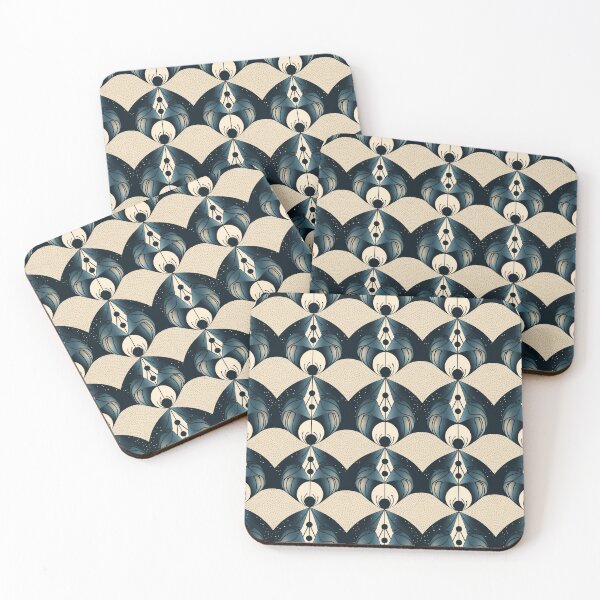 Item preview, Blue and white art deco designed and sold by OtterFactory.