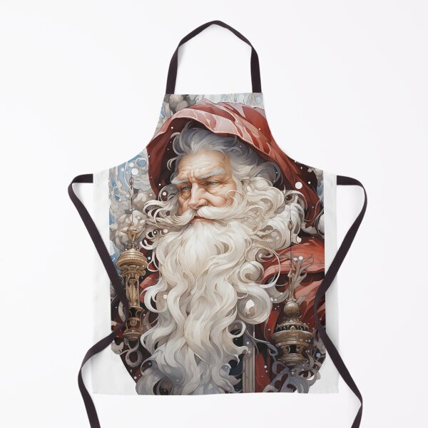 Item preview, Santa's Elegance - Mucha-Inspired Art Print designed and sold by SlayerOfKings.