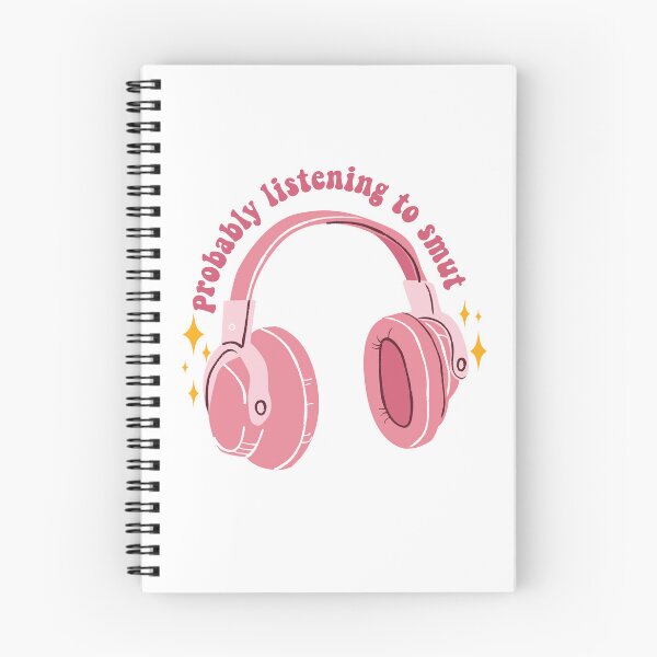 Item preview, Probably Listening to Smut Audiobooks Lover Kindle Lover Book Lover Sticker Bookish Vinyl Laptop Decal Booktok Gift Journal Stickers Reading Present Smut Library Spicy Reader Pink designed and sold by SouQ-Art.