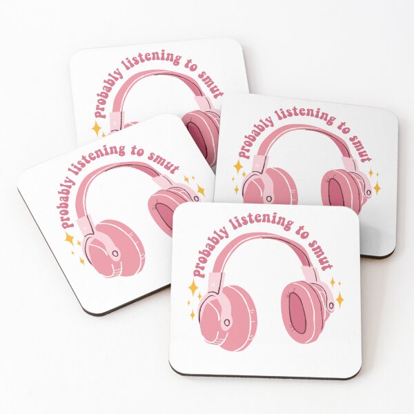 Item preview, Probably Listening to Smut Audiobooks Lover Kindle Lover Book Lover Sticker Bookish Vinyl Laptop Decal Booktok Gift Journal Stickers Reading Present Smut Library Spicy Reader Pink designed and sold by SouQ-Art.