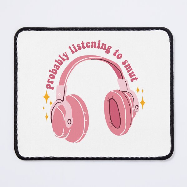 Item preview, Probably Listening to Smut Audiobooks Lover Kindle Lover Book Lover Sticker Bookish Vinyl Laptop Decal Booktok Gift Journal Stickers Reading Present Smut Library Spicy Reader Pink designed and sold by SouQ-Art.