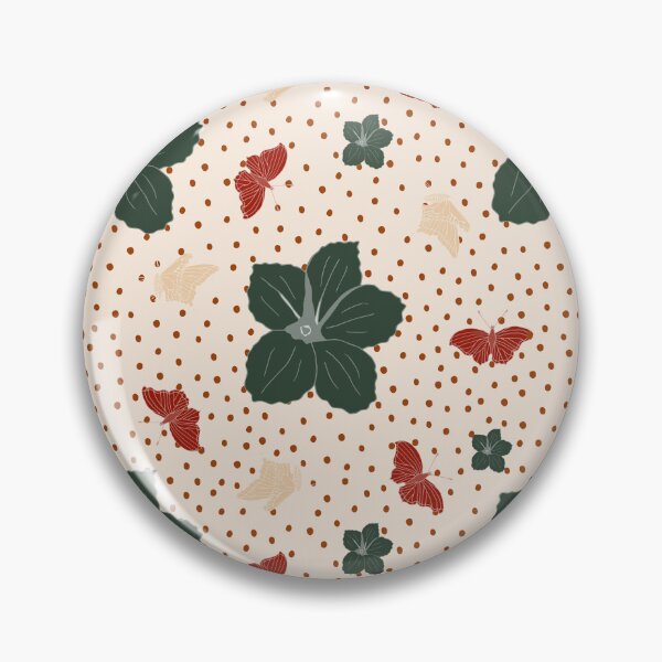 Item preview, Festive Christmas flower and butterflies - green red designed and sold by SerahO.