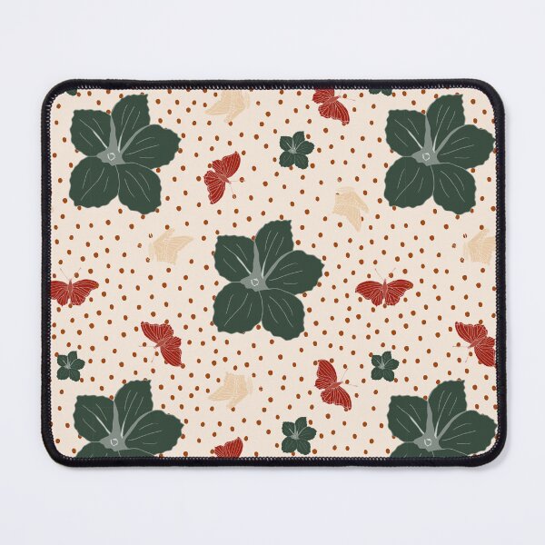 Item preview, Festive Christmas flower and butterflies - green red designed and sold by SerahO.