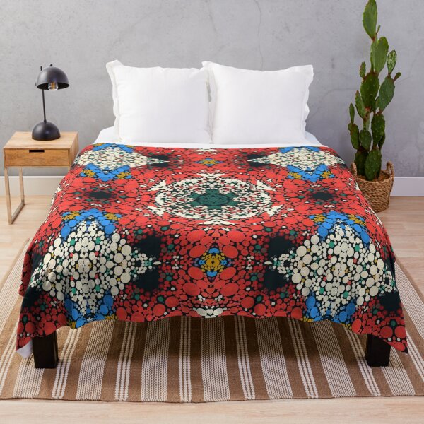Item preview, Dot Mandala Red White Blue and Green designed and sold by WormholeOrbital.