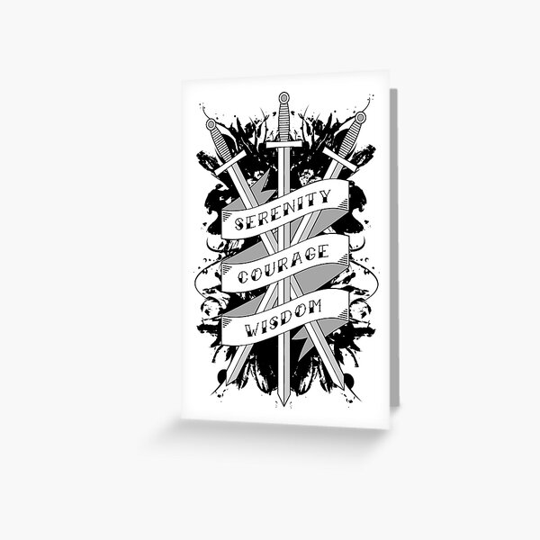 Serenity, Courage & Wisdom Greeting Card