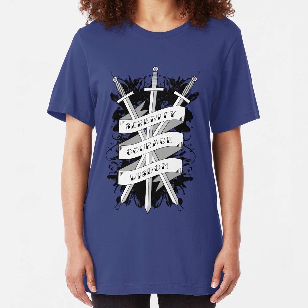 Serenity, Courage & Wisdom Slim Fit T-Shirt