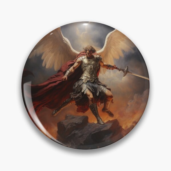 Item preview, saint michael oil painting designed and sold by RoweAmmons.
