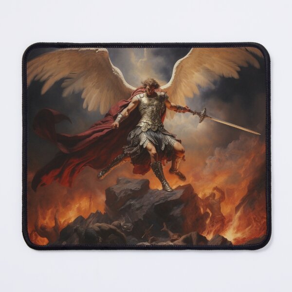 Item preview, saint michael oil painting designed and sold by RoweAmmons.