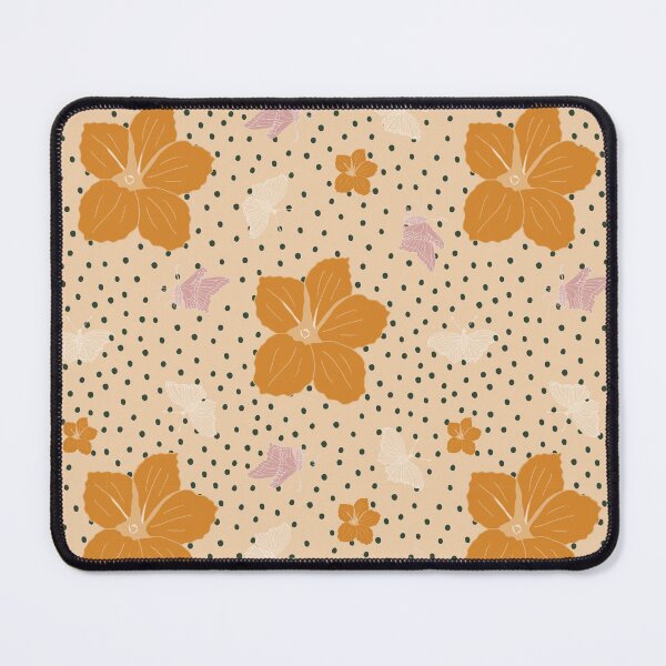 Item preview, Festive Christmas flower and butterflies - peach orange designed and sold by SerahO.