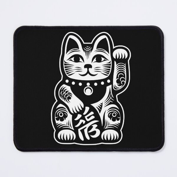 Item preview, LUCKY CAT BLOCK PRINT MANEKI NEKO designed and sold by HYPeR-NaTUrE.