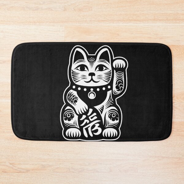 Item preview, LUCKY CAT BLOCK PRINT MANEKI NEKO designed and sold by HYPeR-NaTUrE.