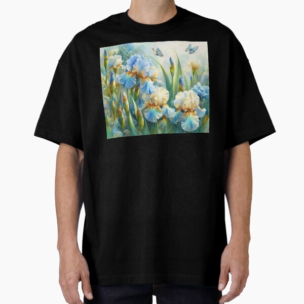 Item preview, Iris Garden In Blue White And Gold designed and sold by HHPhotographyFL.