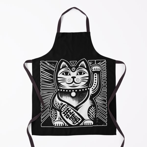 Item preview, LUCKY CAT BLOCK PRINT MANEKI NEKO designed and sold by HYPeR-NaTUrE.