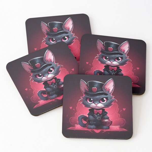 Item preview, RetroWave Chess-Playing Cat with Glasses Character Design designed and sold by PaintbrushPlace.
